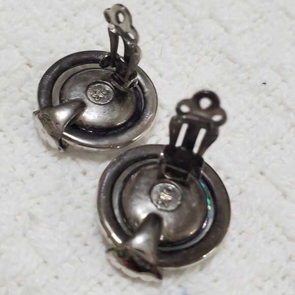 Sea Opal clip on paua shell earrings by Anzac NEW - Picture 6 of 8